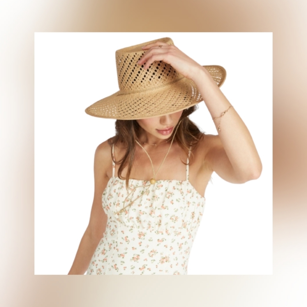 JustFab Tan Straw Hat